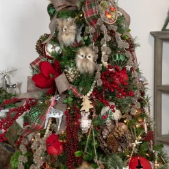 6' x 3" Christmas Trees and Beads Wooden Garland