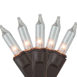 2' x 8' Clear Mini Net Style Tree Trunk Wrap Christmas Lights - Brown Wire 406400