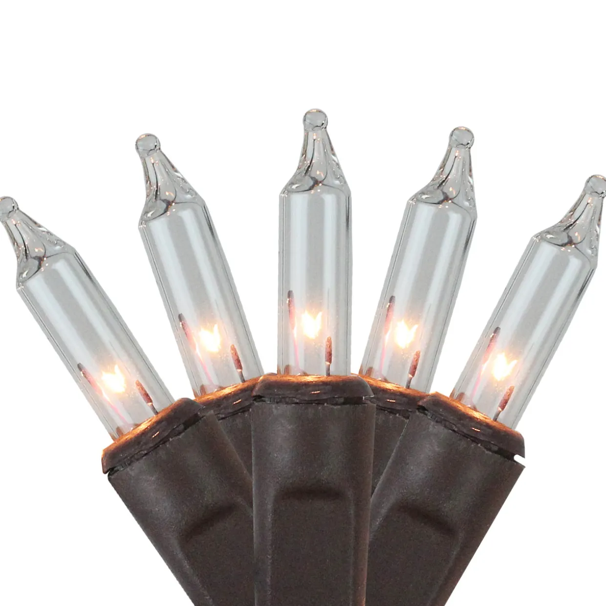 2' x 8' Clear Mini Net Style Tree Trunk Wrap Christmas Lights - Brown Wire 406400