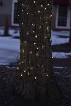 2' x 8' Clear Mini Net Style Tree Trunk Wrap Christmas Lights - Brown Wire 406400