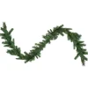 9' x 12" Green Pre-Lit Beaver Pine Artificial Christmas Garland, Clear Lights