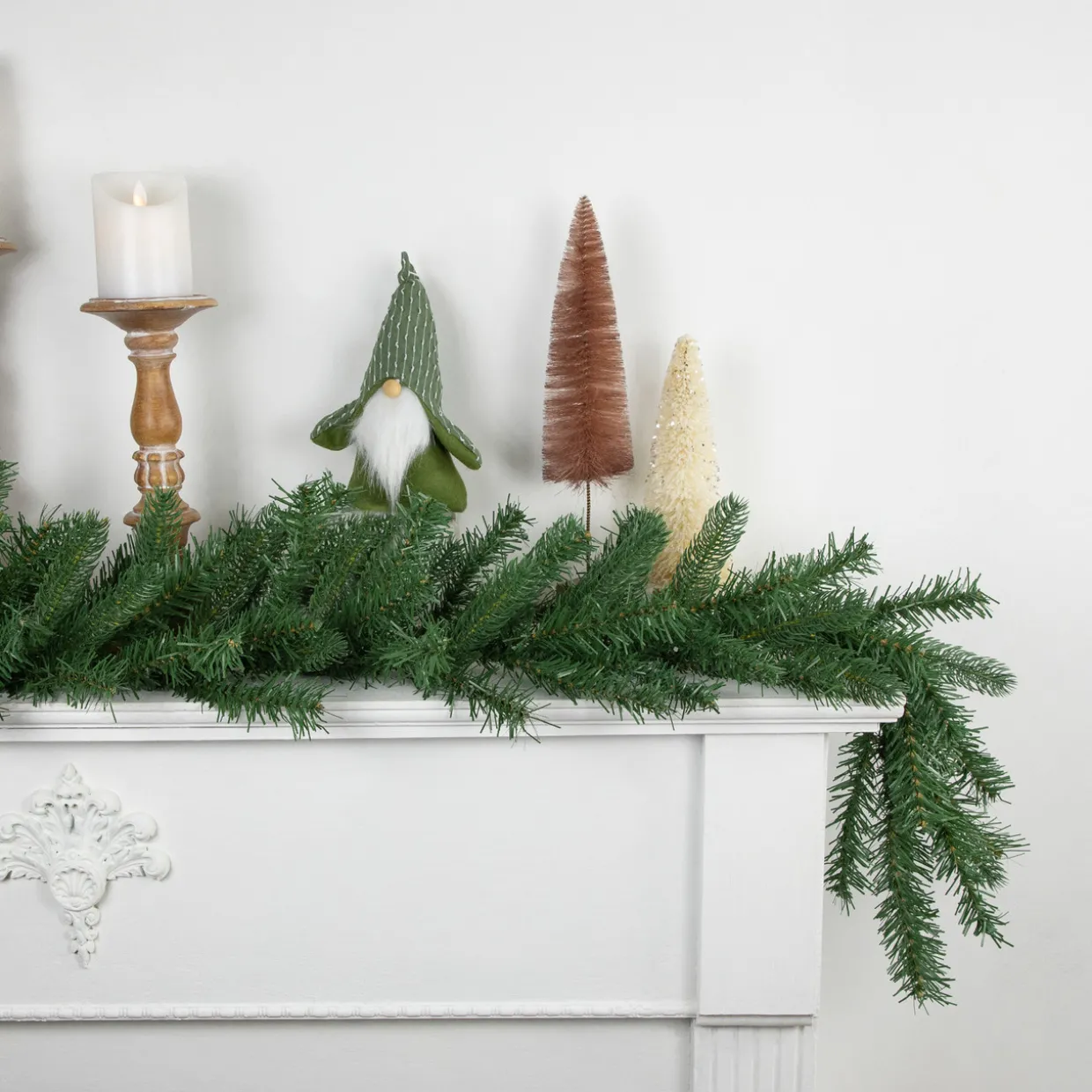 9' x 10" Green Sierra Noble Fir Artificial Christmas Garland, Unlit