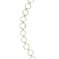 5' x 1.75" Lime Green Glittered Round Ring Chain Artificial Christmas Garland - Unlit