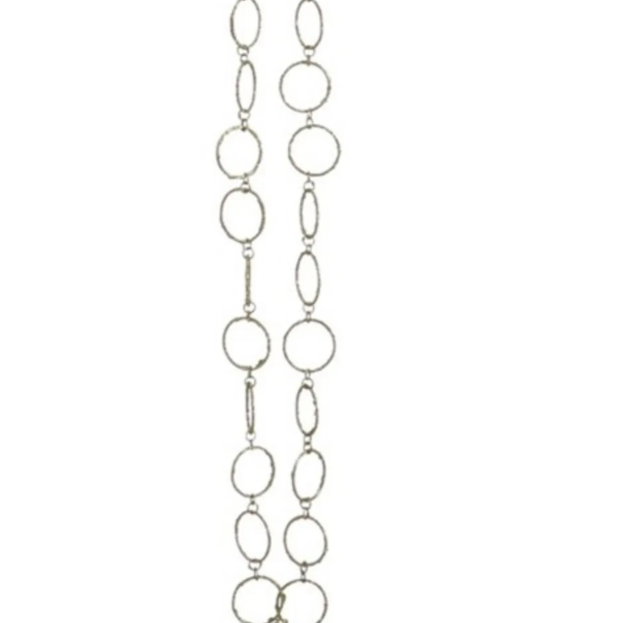 5' x 1.75" Lime Green Glittered Round Ring Chain Artificial Christmas Garland - Unlit