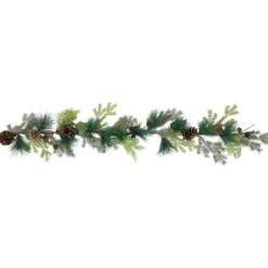 5' x 6" Pine Cone and Cedar Artificial Christmas Garland, Unlit