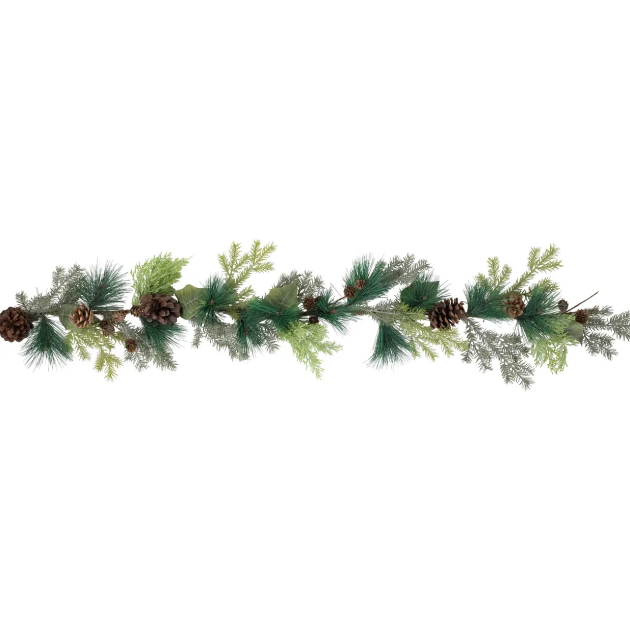 5' x 6" Pine Cone and Cedar Artificial Christmas Garland, Unlit