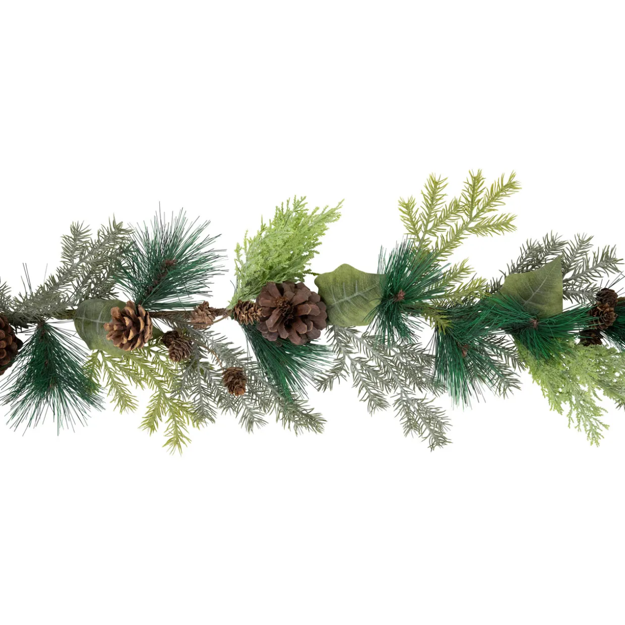 5' x 6" Pine Cone and Cedar Artificial Christmas Garland, Unlit