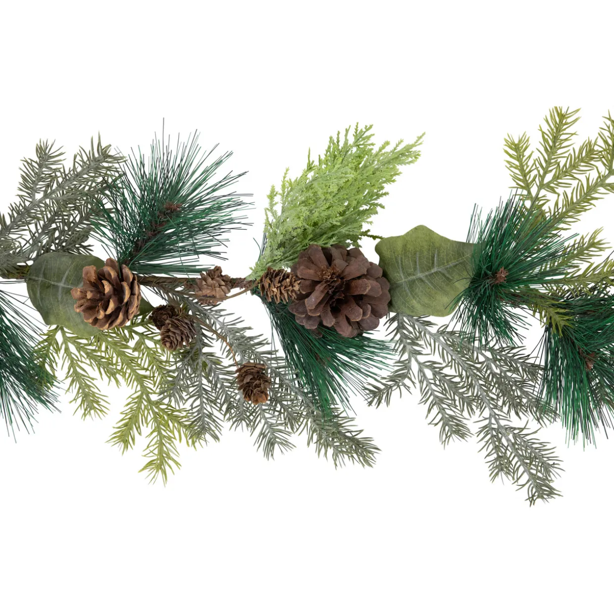 5' x 6" Pine Cone and Cedar Artificial Christmas Garland, Unlit