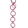5' x 1.75" Pink Sparkling Glitter Round Circle Chain Artificial Christmas Garland - Unlit