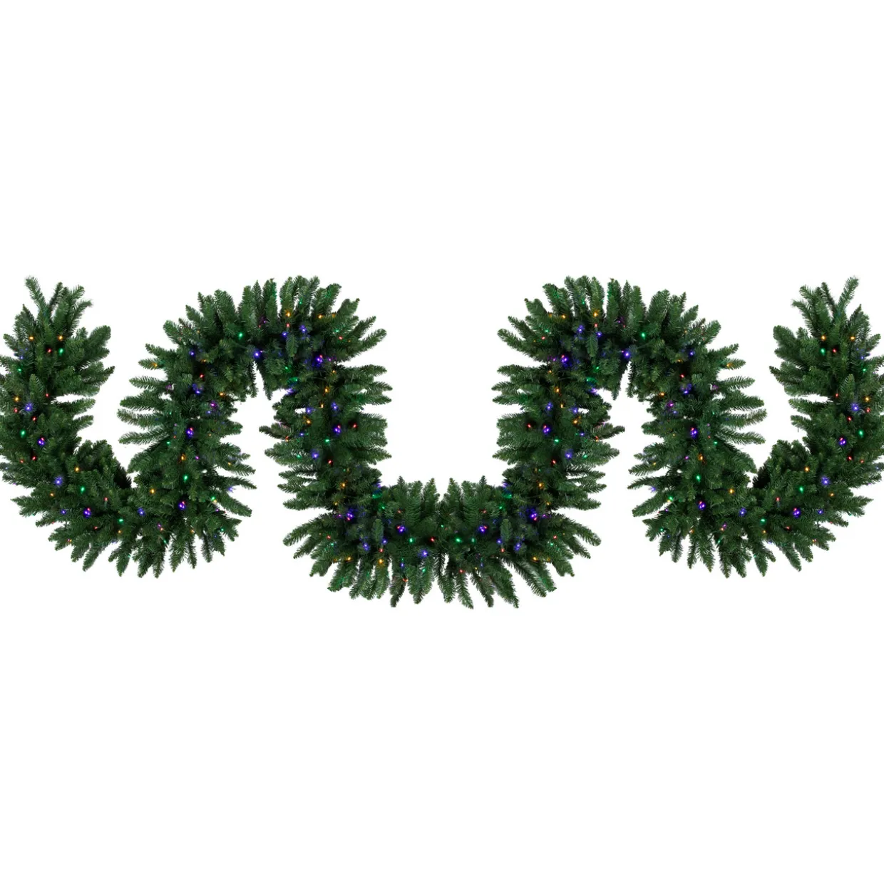 25' x 20" Pre-Lit Buffalo Fir Artificial Christmas Garland - Multi-Color LED Lights