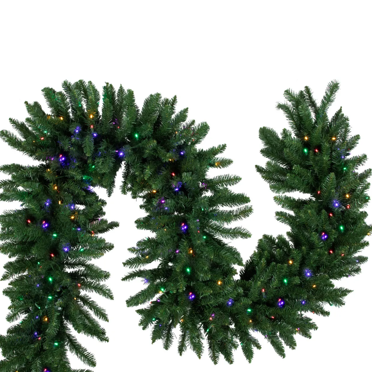 25' x 20" Pre-Lit Buffalo Fir Artificial Christmas Garland - Multi-Color LED Lights