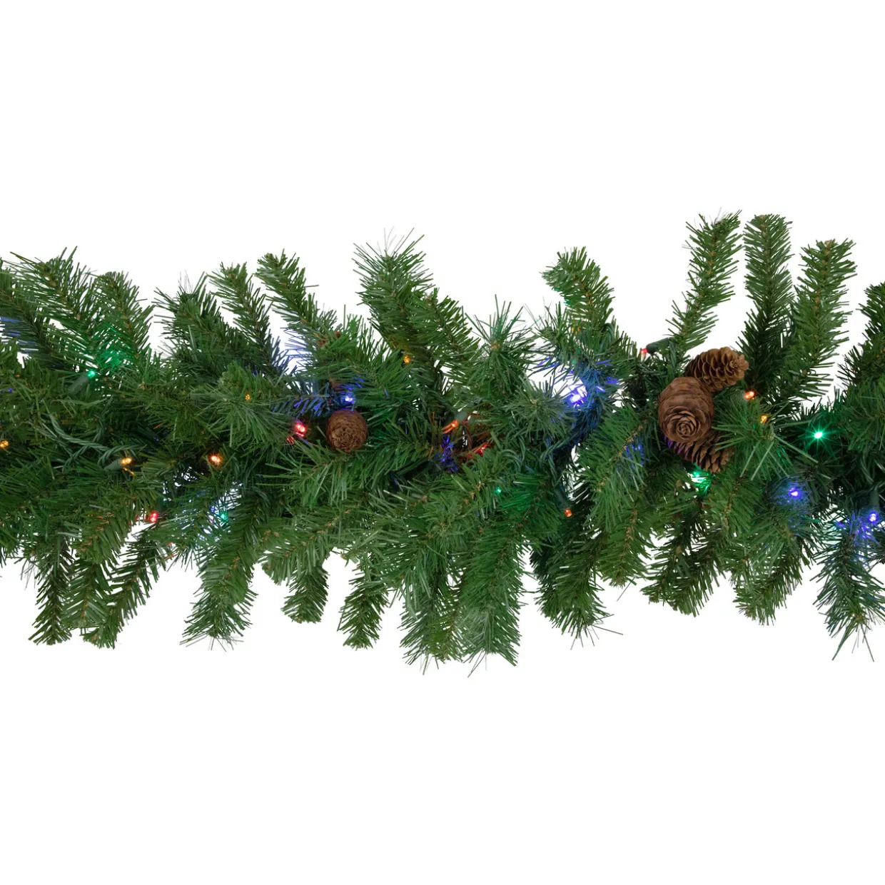 9' x 16" Pre-Lit Dakota Red Pine Artificial Christmas Garland, Multi LED Lights