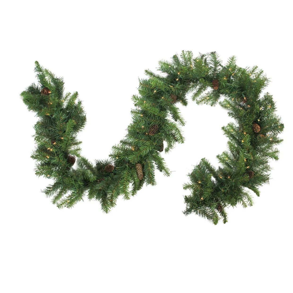 9' x 16" Pre-Lit Dakota Red Pine Artificial Christmas Garland - Warm White LED Lights