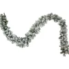 9' x 10" Pre-lit Flocked Madison Pine Artificial Christmas Garland, Clear Lights