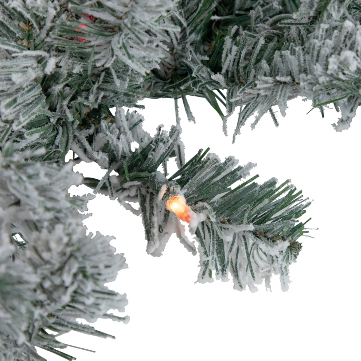 9' x 10" Pre-Lit Flocked Madison Pine Artificial Christmas Garland, Multi Lights