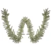 9 x 12 Pre-lit Metallic Sterling Silver Artificial Christmas Tinsel Garland - Clear Lights