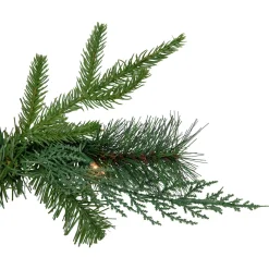 6' x 18" Pre-Lit Mixed Pine Artificial Christmas Icicle Garland, Clear Lights