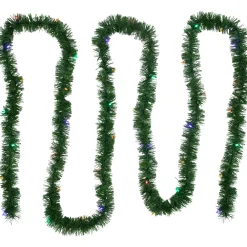 18' x 3" Pre-Lit Pine Artificial Christmas Garland, Multicolor LED Lights