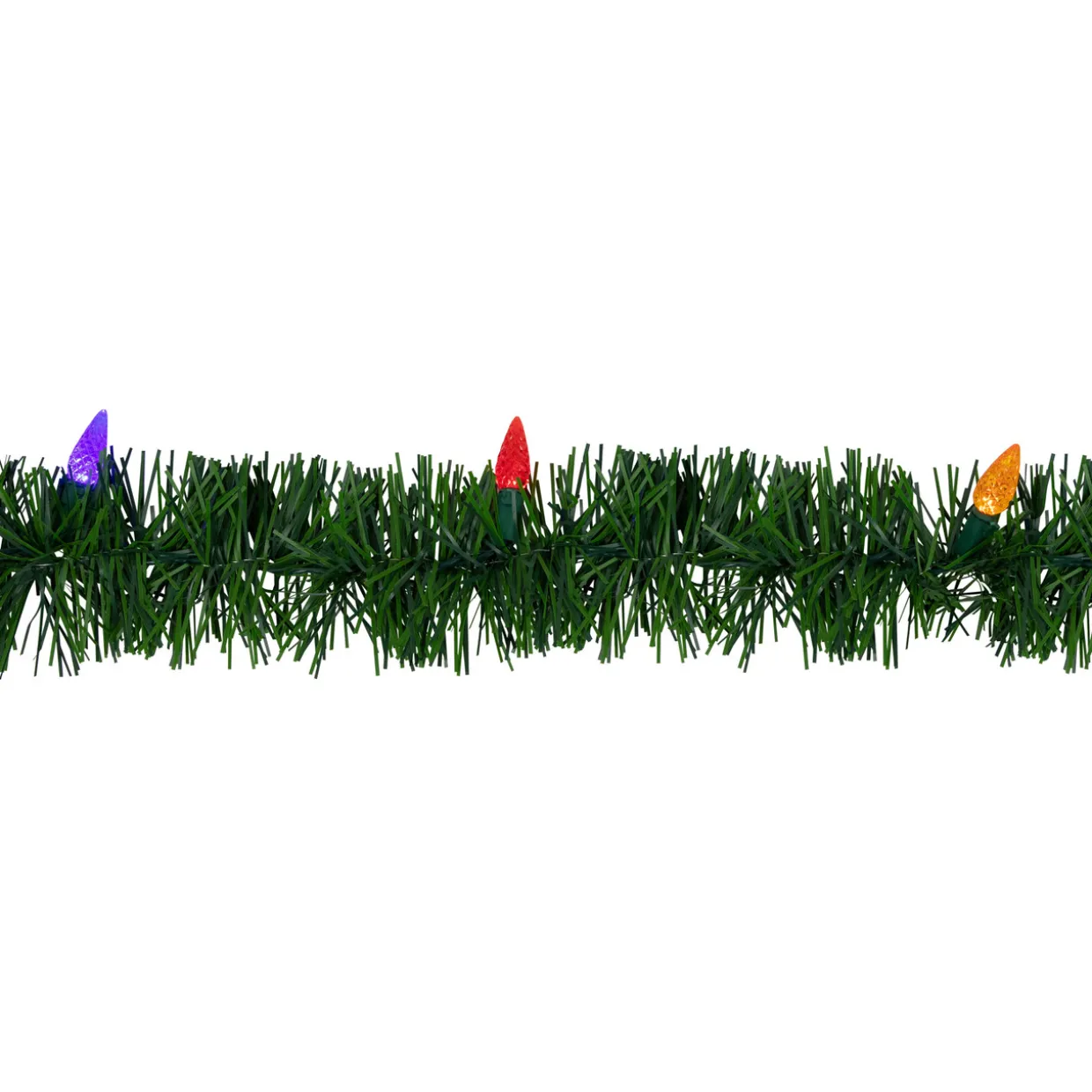 18' x 3" Pre-Lit Pine Artificial Christmas Garland, Multicolor LED Faceted Lights