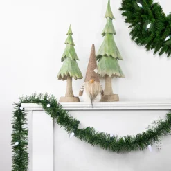 18' x 3" Pre-Lit Pine Artificial Christmas Garland, Pure White LED Faceted Lights