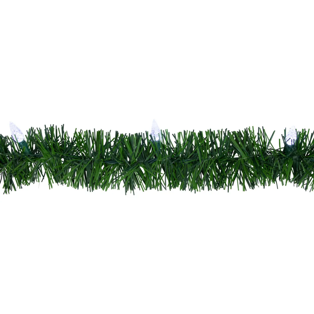 18' x 3" Pre-Lit Pine Artificial Christmas Garland, Pure White LED Faceted Lights