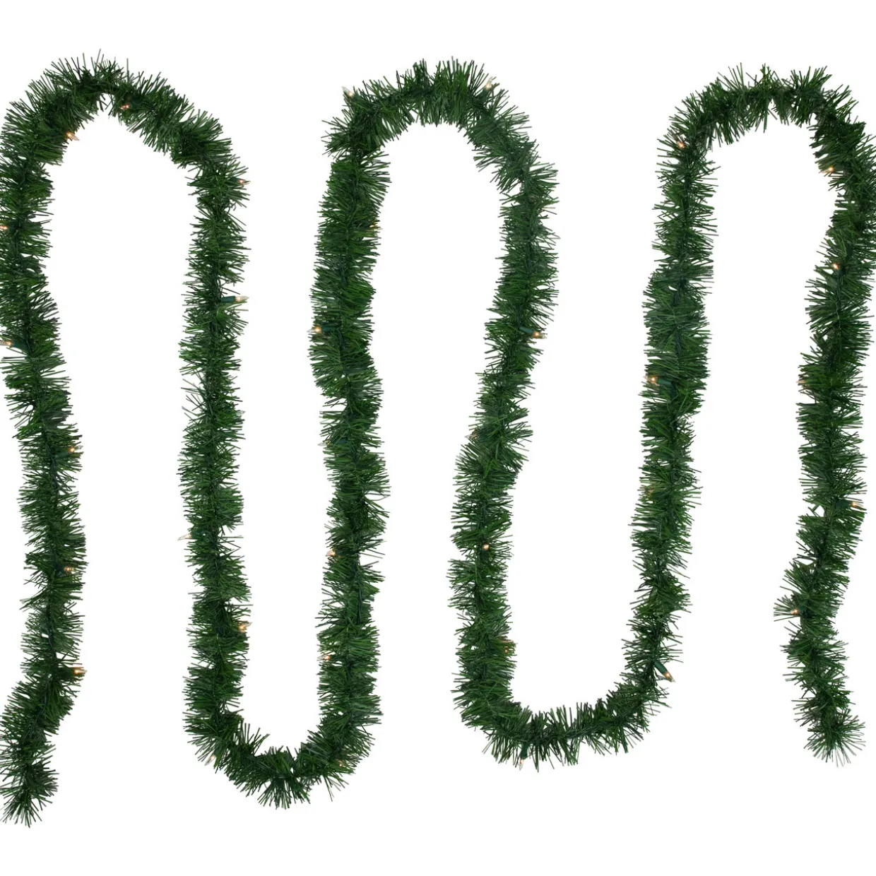 18' x 3" Pre-Lit Pine Two-Tone Artificial Christmas Garland, Clear Lights
