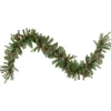 9' x 12 Pre-Lit Snowy Waterloo Pine Artificial Christmas Garland - Clear Lights