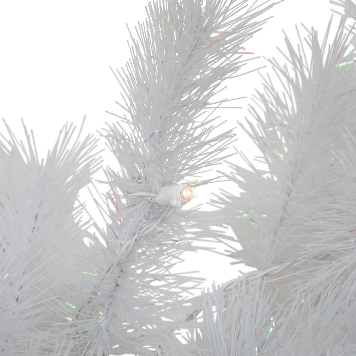 9' x 14" Pre-Lit White Alaskan Pine Artificial Christmas Garland, Warm White LED Lights