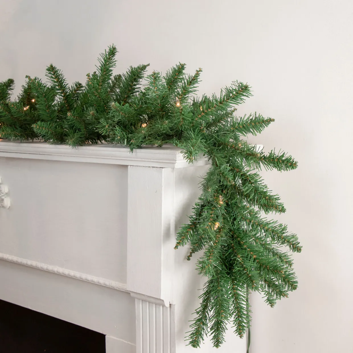 9' x 12 Pre-Lit Winona Fir Artificial Christmas Garland - Clear Lights