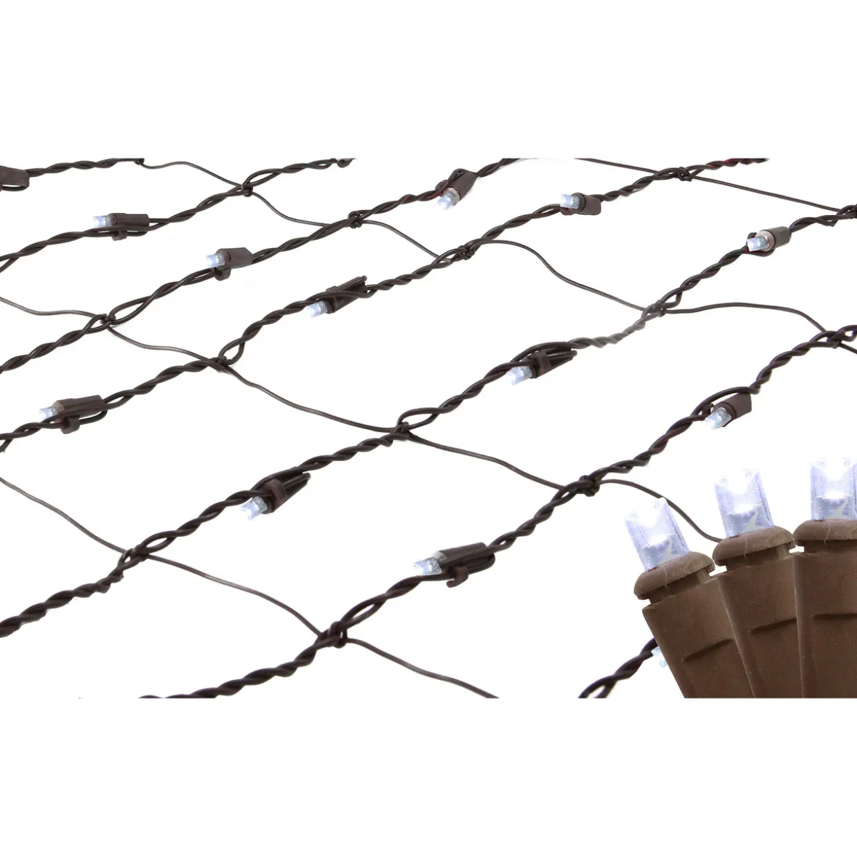 2' x 8' Pure White LED Tree Trunk Wrap Christmas Lights, Brown Wire