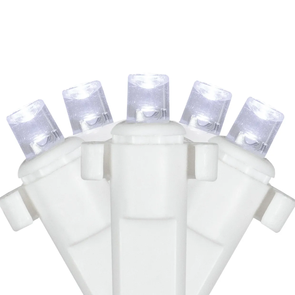 4' x 6' Pure White LED Wide Angle Net Style Christmas Lights, White Wire