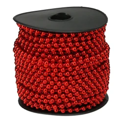 66' x 0.15" Red Beaded Artificial Christmas Garland - Unlit