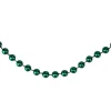 15' x 0.25" Shiny Metallic Aqua Green Faceted Beaded Artificial Christmas Garland - Unlit