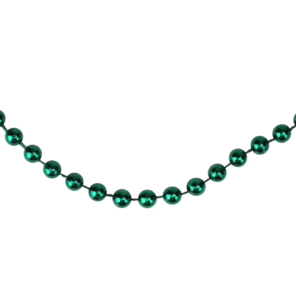 15' x 0.25" Shiny Metallic Aqua Green Faceted Beaded Artificial Christmas Garland - Unlit
