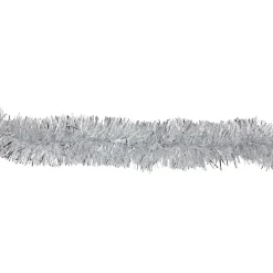 12' x 2.25" Shiny Silver Snowblush Christmas Garland - Unlit