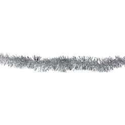 50' x 2.25" Silver Tinsel Artificial Christmas Garland - Unlit