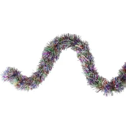 50' x 3" Silver Tinsel Rainbow Artificial Christmas Garland - Unlit