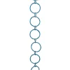 5' x 1.75" Turquoise Peacock Blue Round Chain Christmas Garland - Unlit