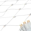 2' x 8' Warm White LED Wide Angle Net Style Column Wrap Christmas Lights, White Wire