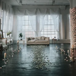 2' x 8' Warm White LED Wide Angle Net Style Column Wrap Christmas Lights, White Wire