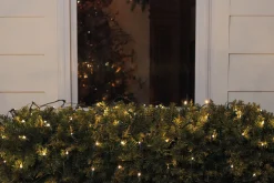 4' x 6' Warm White LED Wide Angle Net Style Christmas Lights, Green Wire