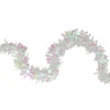 50' x 4" White Iridescent Wide Cut Tinsel Christmas Garland - Unlit