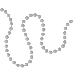 15' x 0.25" White Pearl Beaded Artificial Christmas Garland