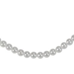 15' x .25" White Pearl Beaded Christmas Garland