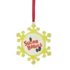 3.5" Yellow and Red Snowflake Sugar Babies Candy Logo Christmas Ornament