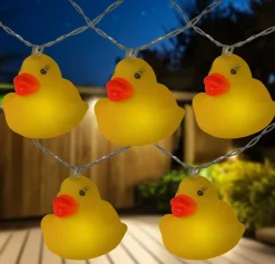 10 Yellow Duck Novelty Light Set, 6-ft Clear Wire