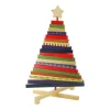 Adjustable Wooden Christmas Tree Decoration - 15.5" - Multicolor
