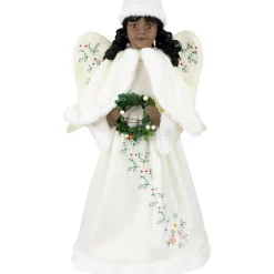 African American Animated and Musical Christmas Angel Figure - 24"