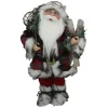 Alpine Chic Standing Santa Claus with Snowshoes and Skis Christmas Figure - 16"