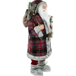 Alpine Santa Claus with Snowshoes and Skis Christmas Figure - 36